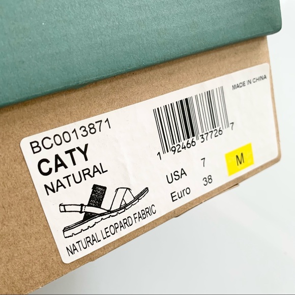 B.O.C Caty Natural Leopard Fabric Sandal Sz 7 NIB - Picture 7 of 8